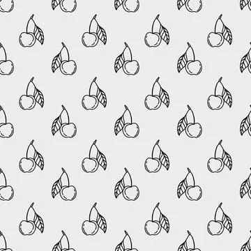 Cherry pattern design perfect for textile and wrapping paper applications Stock Illustration