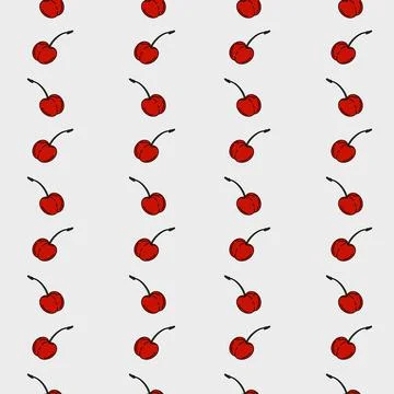 Cherry pattern design for textile and fabric wrapping paper Stock Illustration