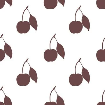 Cherry pattern design in watercolor style for fabric and packaging applicatio Illustrazione stock