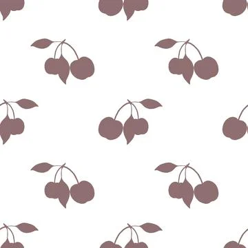Cherry pattern design in watercolor style suitable for fabric and packaging u Stock Illustration