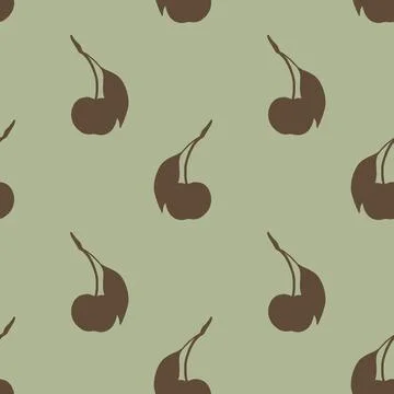 Cherry pattern design in watercolor style for textile and packaging applica.. Stock Photos