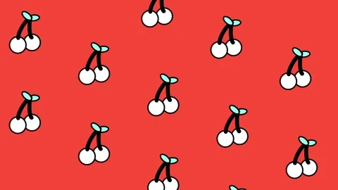 Cherry Pattern Video stock 334340503