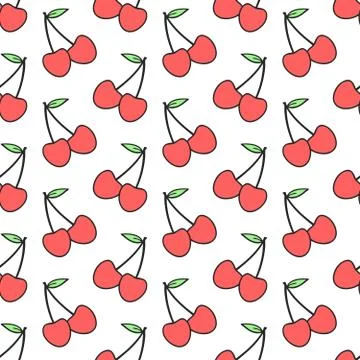 Cherry pattern Stock Illustration