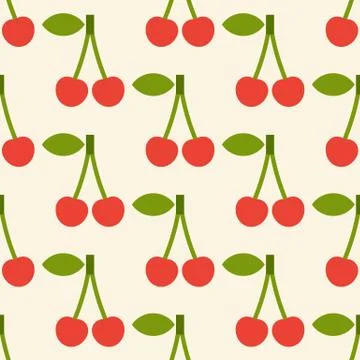 Cherry pattern Stock Illustration