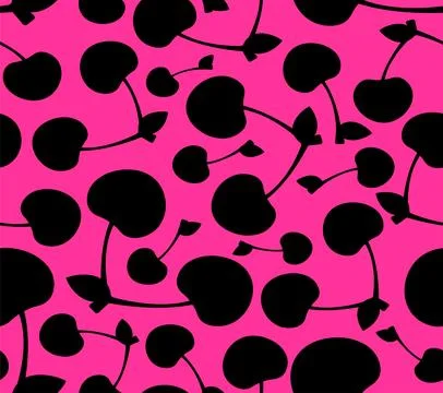 Cherry pattern seamless. Cherries background. Ornament of kids fabric Stock Illustration