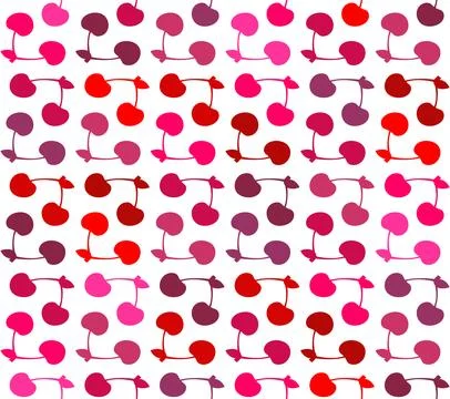 Cherry pattern seamless. Cherries background. Ornament of kids fabric Illustrazione stock