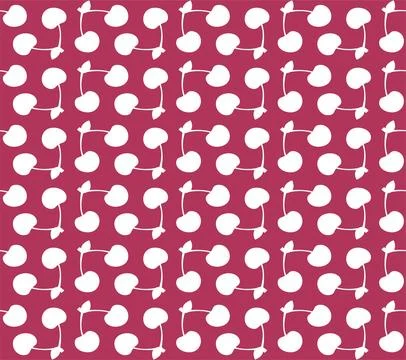 Cherry pattern seamless. Cherries background. Ornament of kids fabric Illustrazione stock