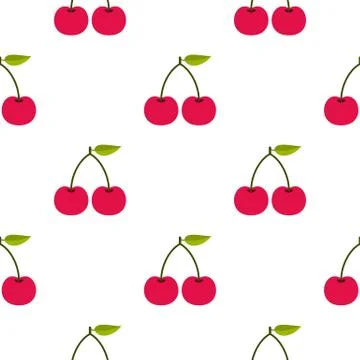 Cherry pattern seamless Stock Illustration