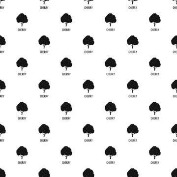 Cherry pattern seamless vector Stock Illustration