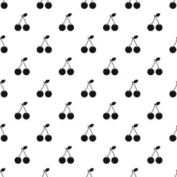 Cherry pattern, simple style Stock Illustration
