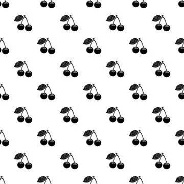 Cherry pattern vector seamless Stock Illustration