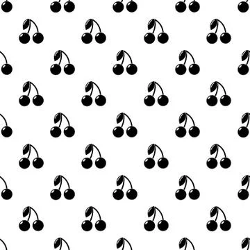 Cherry pattern vector seamless Stock Illustration