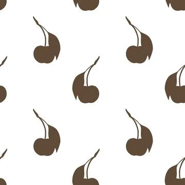 Cherry pattern in watercolor design for textile and wrapping paper Stock Illustration