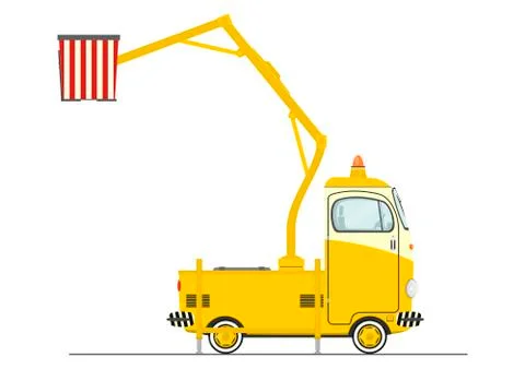 Cherry picker. Illustrazione stock