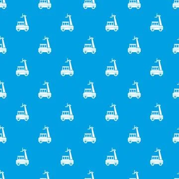 Cherry picker pattern seamless blue Stock Illustration