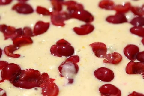 Cherry pie close up Stock Photos