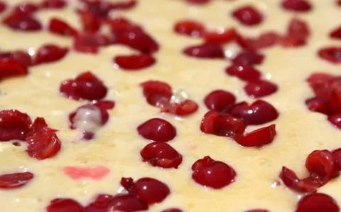 Cherry pie close up Stock Photos