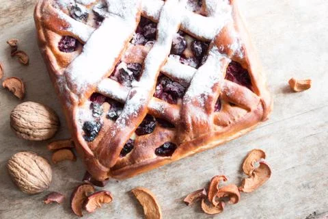 Cherry pie Stock Photos