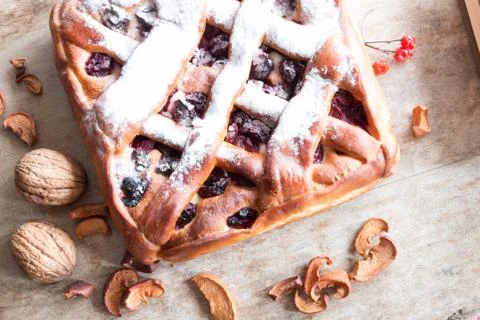 Cherry pie Stock Photos