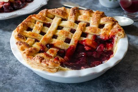 Cherry pie Stock Photos