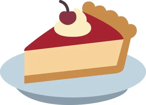 Cherry Pie Slice Dessert Food Illustration Stock-Illustration