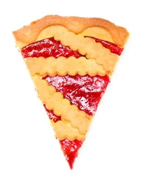 Cherry pie slice Stock Photos