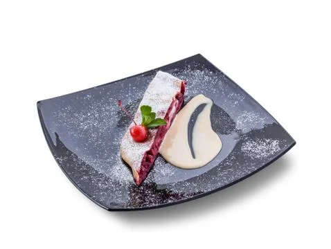 Cherry pie under angle Fotos de archivo