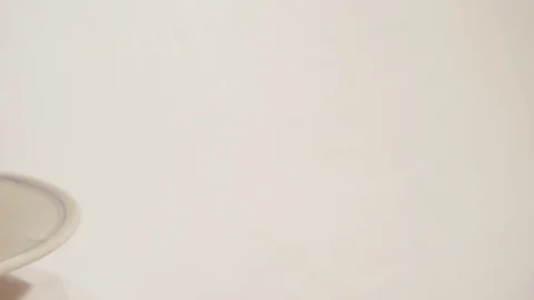 Cherry pie on the white plate Stock Footage 70284597