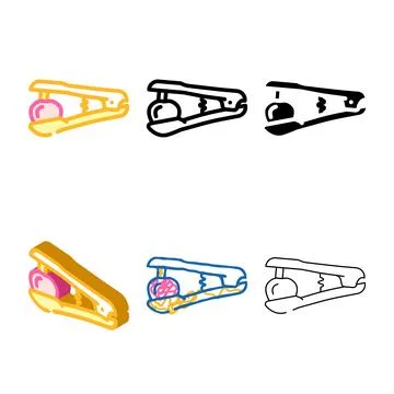 Cherry pitting press color icon vector range Illustrazione stock