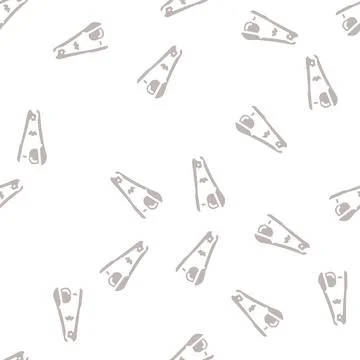 Cherry pitting press glyph vector seamless pattern Illustrazione stock