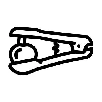 Cherry pitting press line icon vector illustration Illustrazione stock