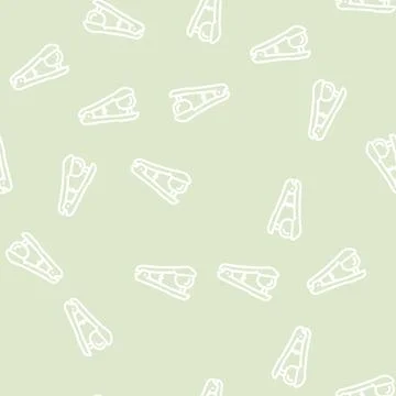 Cherry pitting press line vector seamless pattern Illustrazione stock