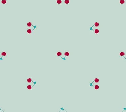Cherry pixel art pattern seamless. Cherries 8 bit background. pixelated Vec.. Stock Illustration