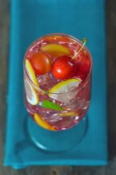 Cherry plum cocktail Stock Photos