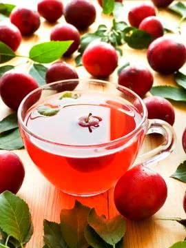 Cherry plum compote Stock Photos