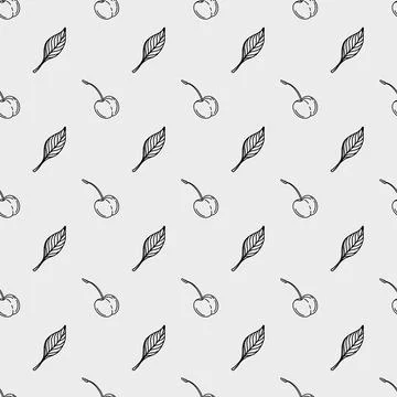 Cherry print pattern in seamless design for textile and wrapping paper Illustrazione stock