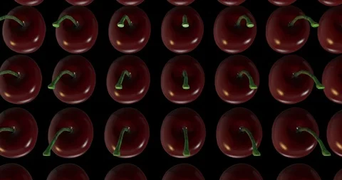 Cherry production 3d animation Stock Footage 105431319