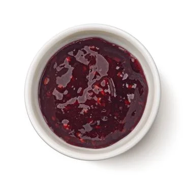 Cherry raspberry isolated on white background, top view Foto stock