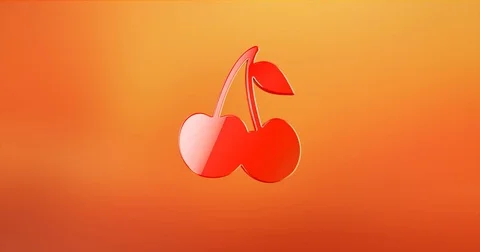 Cherry Red 3d Icon Video stock 69985148