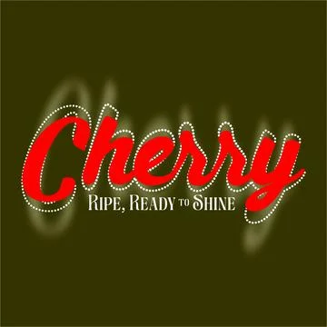 Cherry ripe, ready to shine  typography slogan 스톡 일러스트