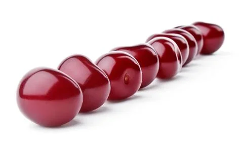 Cherry in row Stock Photos