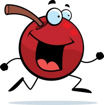 Cherry Running Stock Illustration