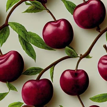 Cherry seamless pattern, background Stock Illustration