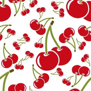 Cherry seamless pattern Stock Illustration