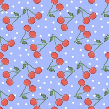 Cherry seamless pattern Stock Illustration