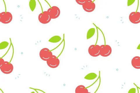 Cherry seamless pattern Stock Illustration