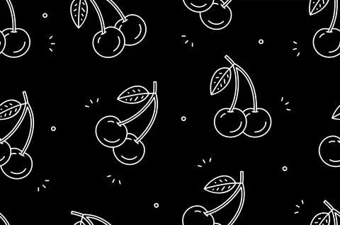 Cherry seamless pattern Illustrazione stock