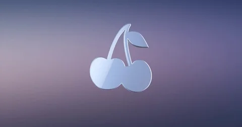 Cherry Silver 3d Icon Video stock 69985245