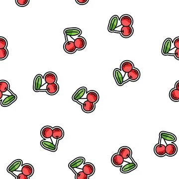 Cherry slot game vector seamless pattern Stock Illustration