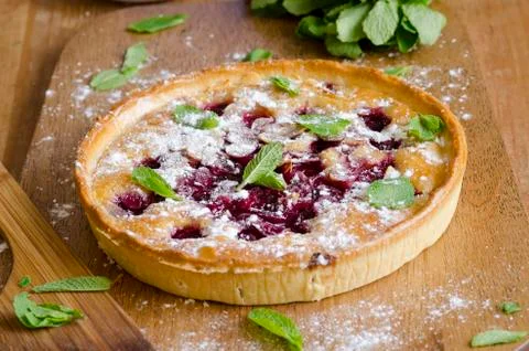 Cherry tart Stock Photos